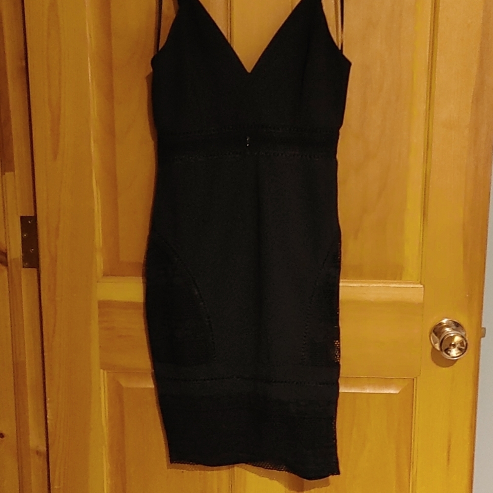 Little Black Dress with Lace Detailing Size Large